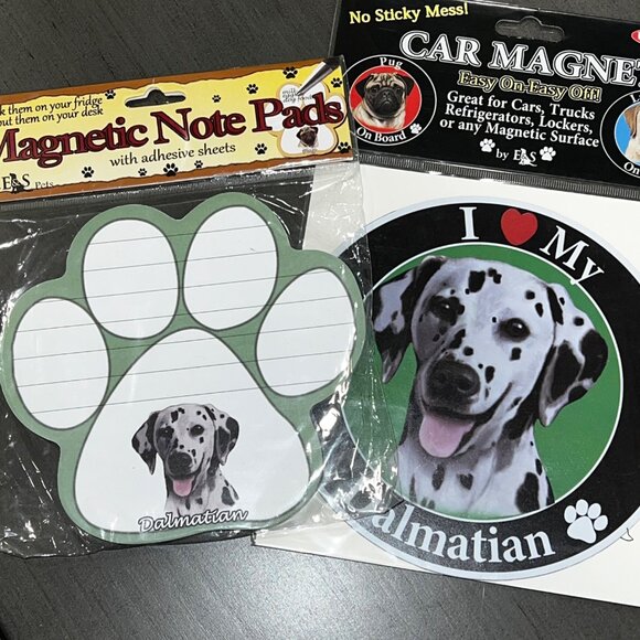 Dalmatian Lover's Set: Magnetic Note Pads & Car Magnet Gift Set - Picture 2 of 2